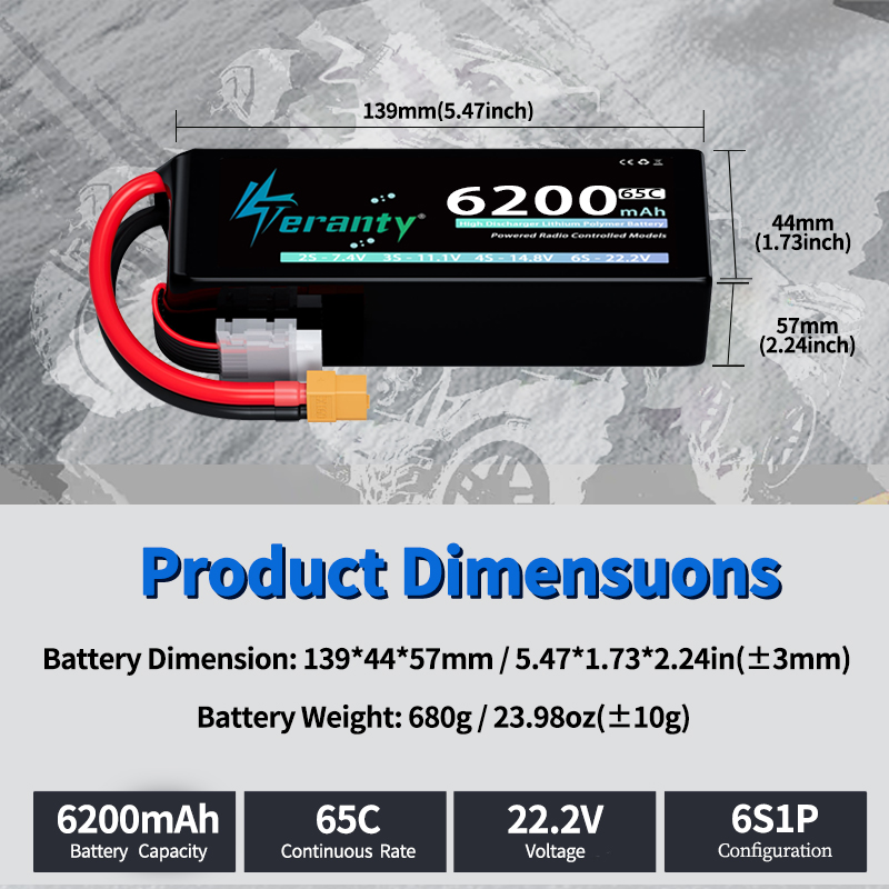 TERANTY 6S 6200mAh Lipo Batter - đánh giá và giá Drone Rc Truck