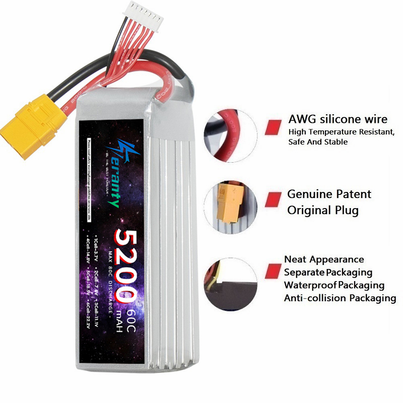 6S 5200mAh 22.2V 60C LiPo Batt - đánh giá và giá Drone Rc Truck
