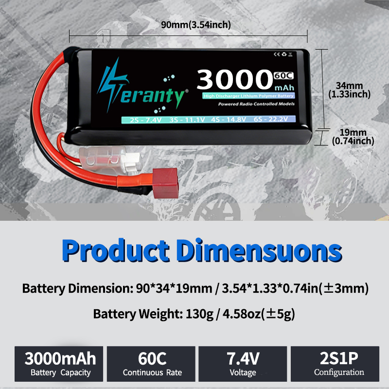 TERANTY 2S 3000mAh Lipo Batter - đánh giá và giá Drone Rc Truck
