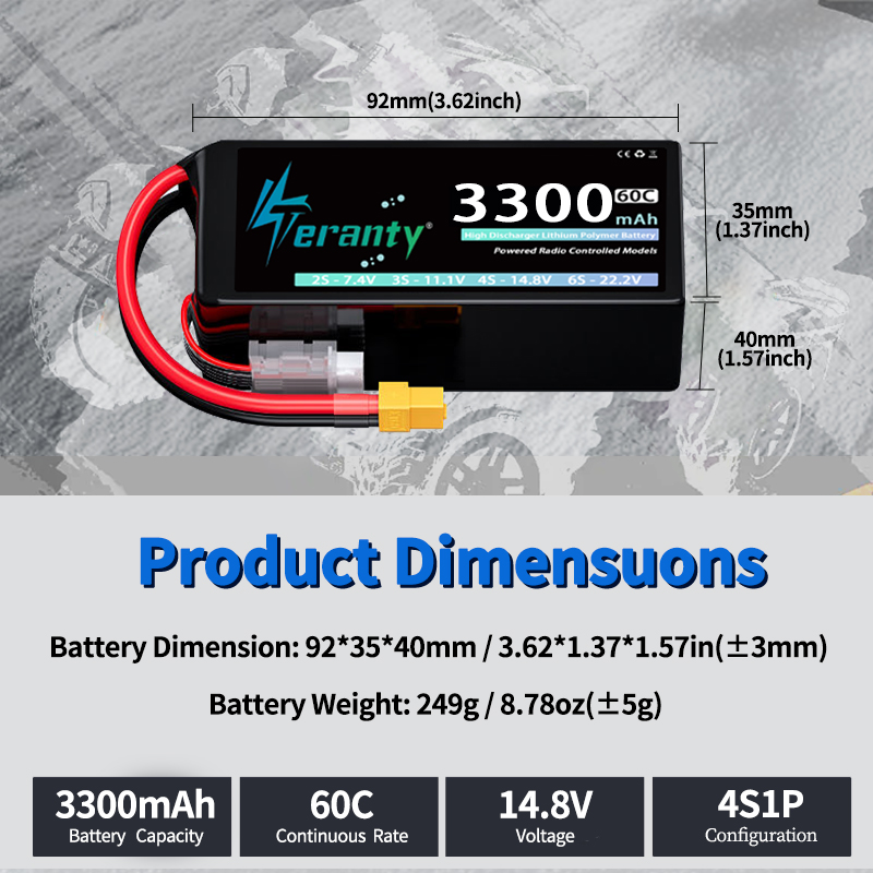 TERANTY 4S 3300mAh Lipo Batter - đánh giá và giá Drone Rc Truck