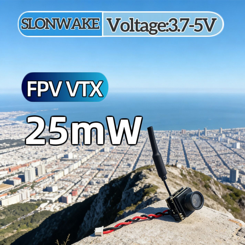 SLONWAKE FPV 25mW power simula - đánh giá và giá Drone Rc1