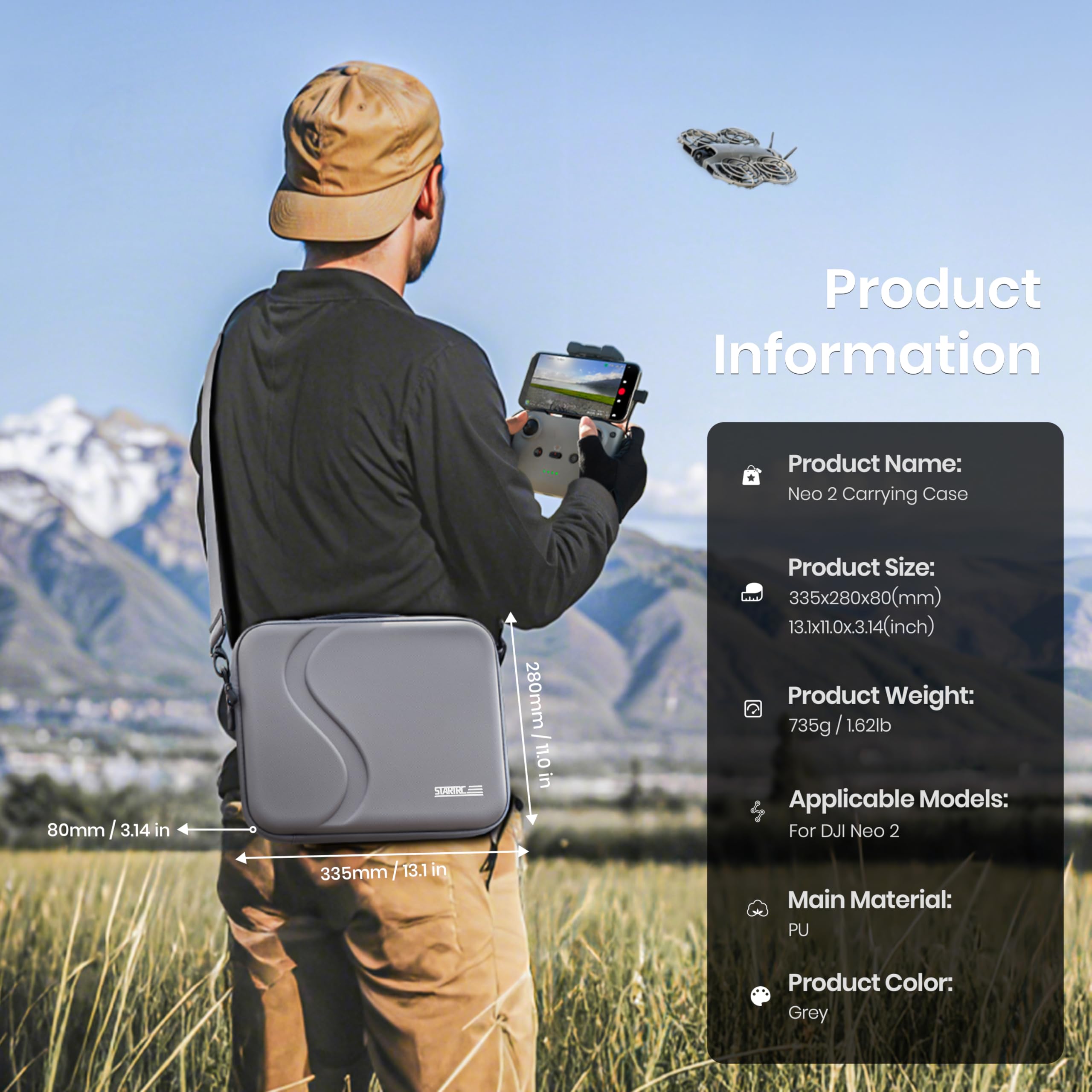 Carrying Case for DJI Neo 2 Ac - đánh giá và giá Drone Dji Rc N3