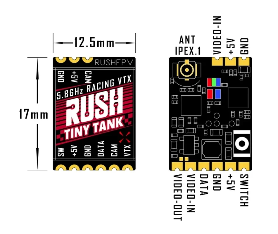 RUSHFPV Tiny Tank VTX 5.8GHz 3 - đánh giá và giá Vtx Video Transmitter