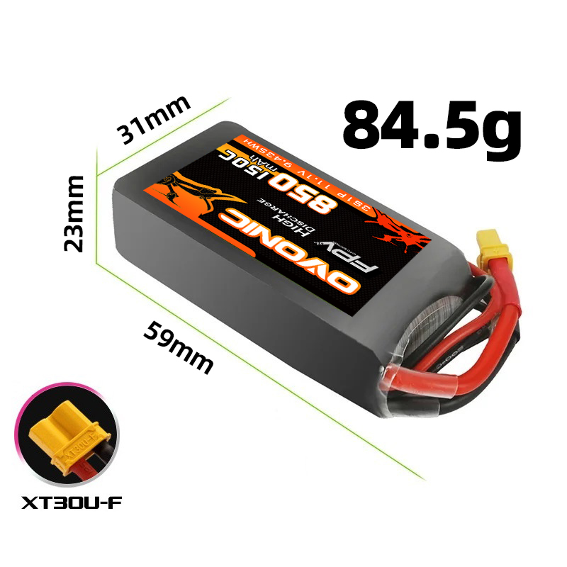 OVONIC 850mAh 11.1V 95C Lipo B - đánh giá và giá Drone Zll Rc